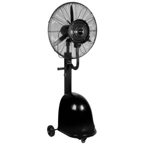 Ventilador nebulizad.de pie napoleon negro 1velocidad 260w 3aspas 175x65x55cm tanque agua 49l rotatorio