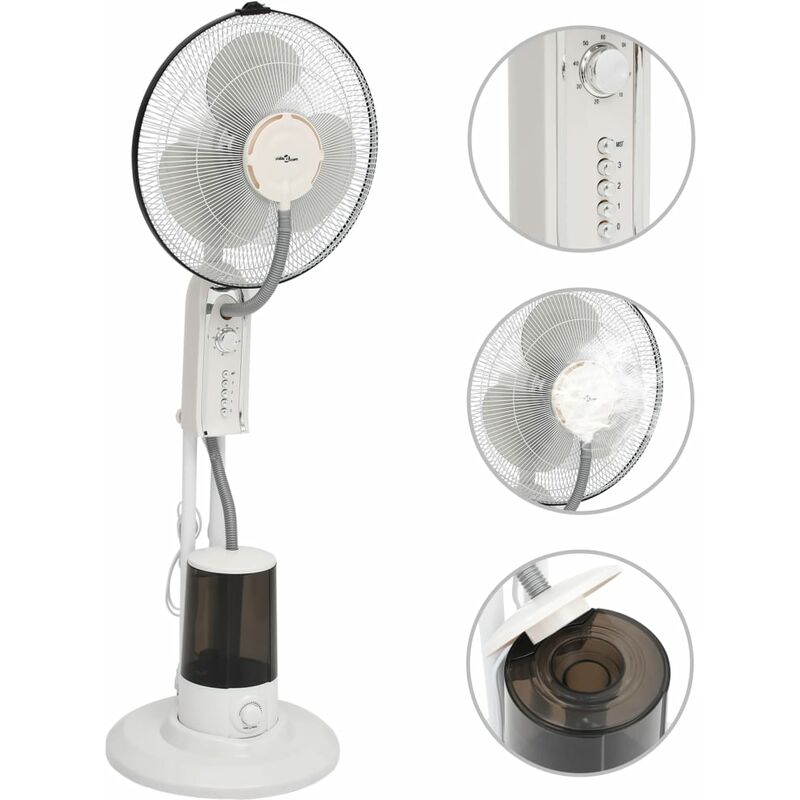 

Ventilador nebulizador de pie 3 velocidades blanco