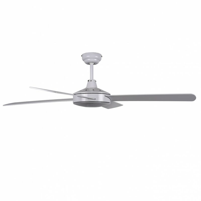 

Ventilador blanco sin luz OSTRO con mando a distancia . - Fabrilamp