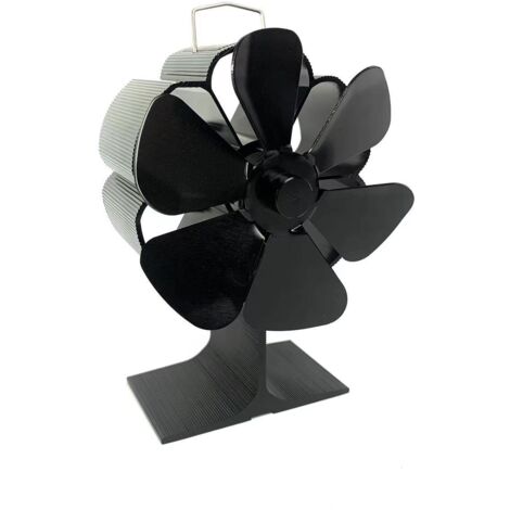 Ventilador para chimenea Crediri LT383, rendimiento térmico, arranque automático, resistente a altas temperaturas, 6 aspas