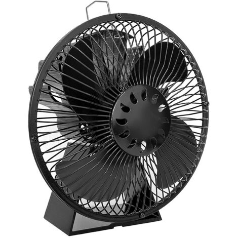Ventilador para estufa de leña, ventilador de chimenea de 5 aspas accionado por calor, ventilador silencioso para estufa de leña, quemador de leña, chimenea