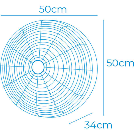 VENTILADOR PARED 100W 50cm CON MANDO EDM