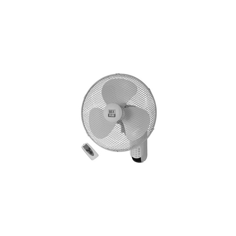 

Ventilador Pared Ø40cm 50W con Mando Blanco, Aspas Transparentes