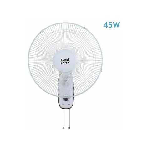 Ventilador Pared Cudo Blanco 45W Oscilante 5 Aspas