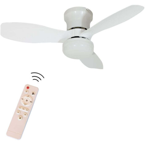 Ventilador Pequeño de Techo 20W LED Regulable con Mando – 12W Motor DC