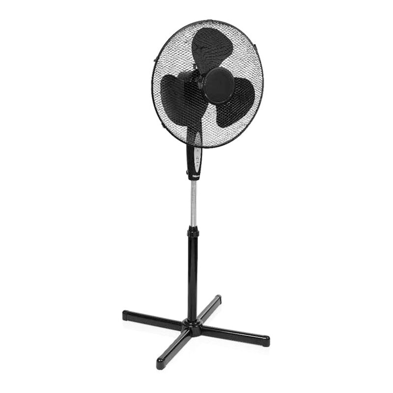 

Ventilador Pie, con mando, silencioso, diametro 40 cm, 230V 45W, 3 velocidades, modo sueño, temporizador, Negro