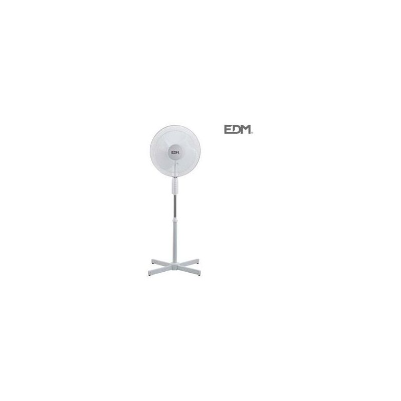 

Ventilador de Pie Base Redonda Blanco 40cm 45W - EDM