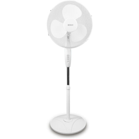 VENTILADOR PIE SOGO 21220 3ASP.40CM BAS.REDON.BCO