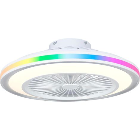 Ventilador Plafón de Techo con Luz Led RGB SLIM AIR Blanco