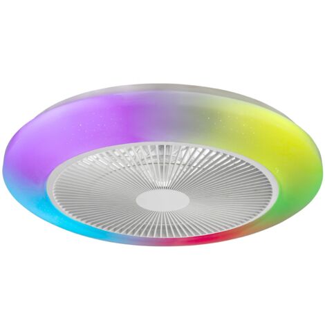 Ventilador Plafón de Techo con Luz Led RGB SLIM ENERGY AIR  Blanco