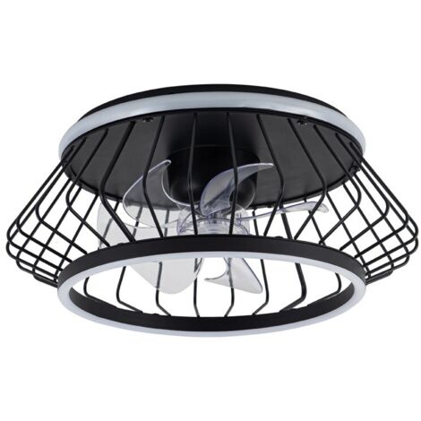 Ventilador Plafón LED Cobra Negro 50W 4800Lm. CCT Dim