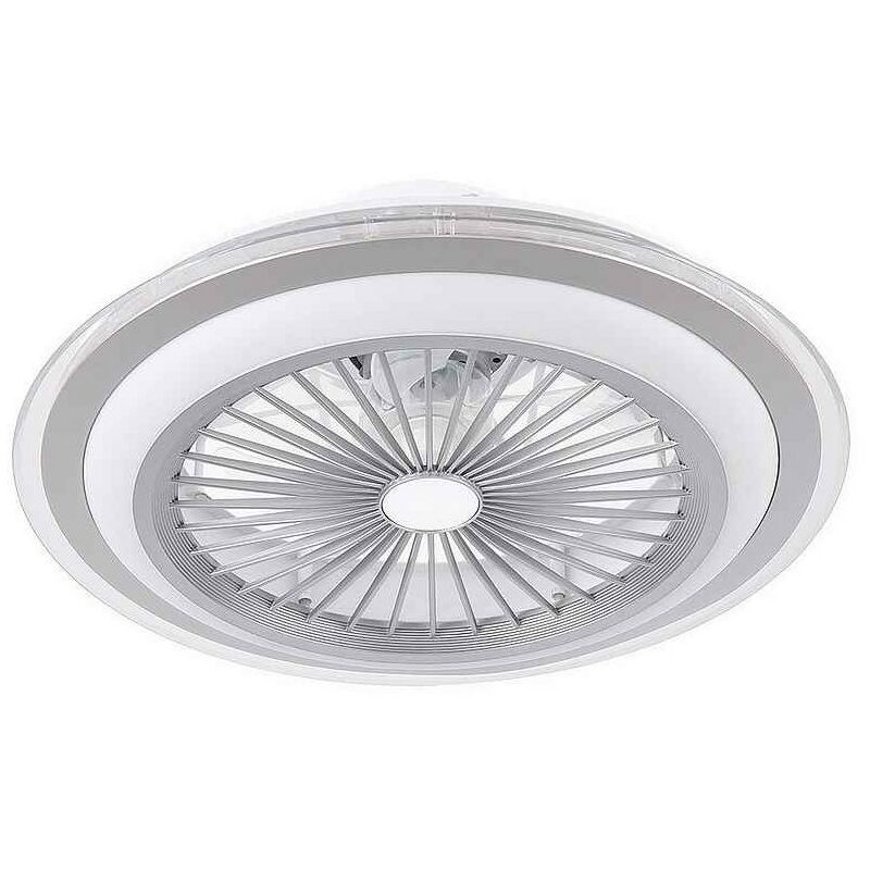 Ventilador con plafon led SANTA ANA plata Gris - Fabrilamp