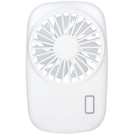 Ventilador portátil blanco, mini, potente, pequeño, portátil, con velocidad ajustable, recargable por USB.