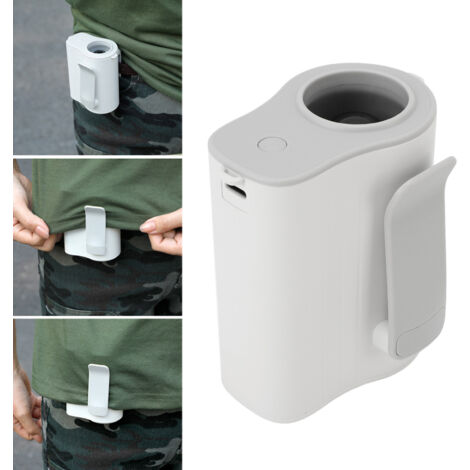 Ventilador portátil con correa para el cuello o el cuello, batería de 4000 mAh, control de velocidad continuo, 100 niveles de velocidad, alto rendimiento, 6600 rpm, ABS blanco.