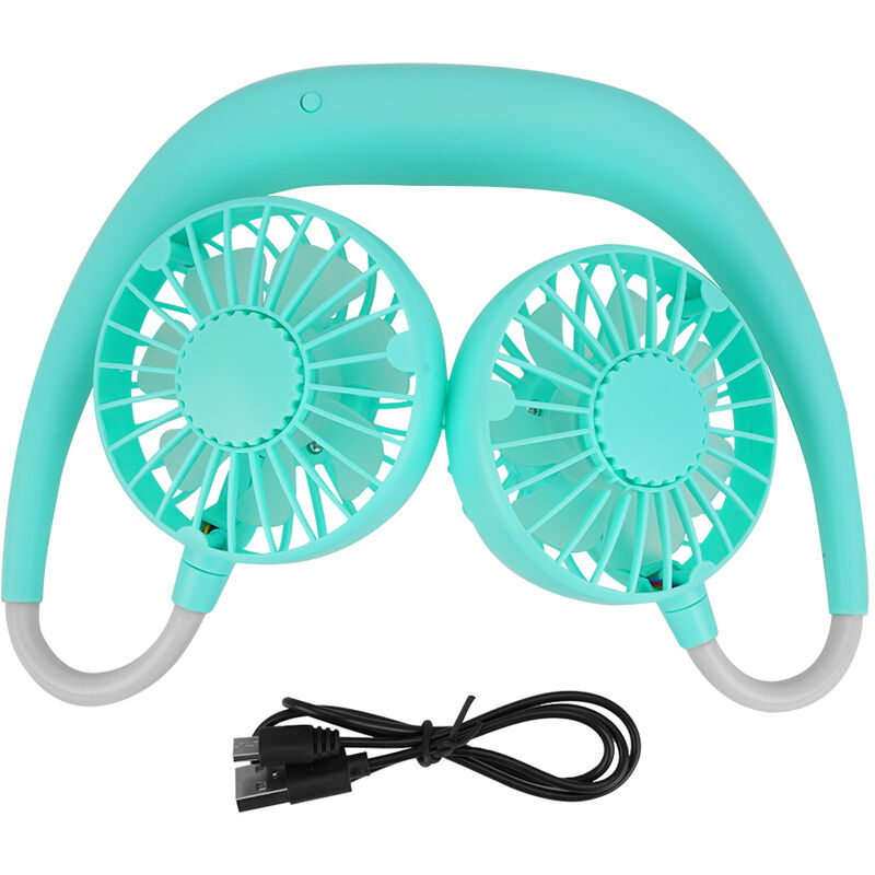 

Happyshopping - Ventilador portatil, mini ventilador USB personal pequeno de manos libres,Verde