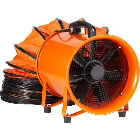 Ventilador portátil Mophorn, ventilador cilíndrico resistente de 254 mm con manguera de conducto de 5 m, soplador de escape de 255 W, 1720 CFM, ventilador industrial para uso general para extracción