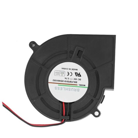 Ventilador portátil para barbacoas, camping y picnics – Ventilador profesional de encendido de 12 V CC de alta precisión (37,97 CFM) – Material: plástico PBT – Dimensiones: 97 x 94 x 33 mm – Color: ne