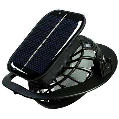 Ventilador portátil recargable con batería de 1000 mAh, carga solar USB para auriculares y funcionamiento portátil, 8 x 9 cm, material plástico ligero.