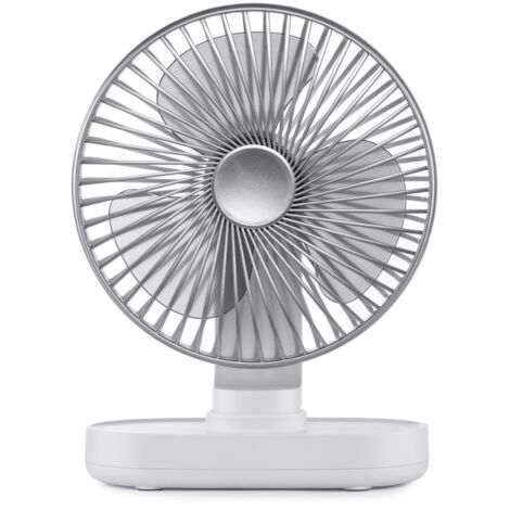 Ventilador portátil recargable por USB, 5 velocidades, funciona con pilas, plegable, con pantalla LED, para casa, oficina, exteriores y viajes (verde)