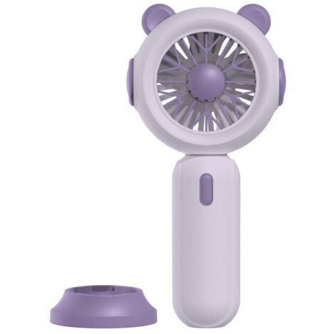 Ventilador portátil recargable por USB: pequeño ventilador que funciona con pilas AA y tiene 3 velocidades, ideal para viajes y la oficina.