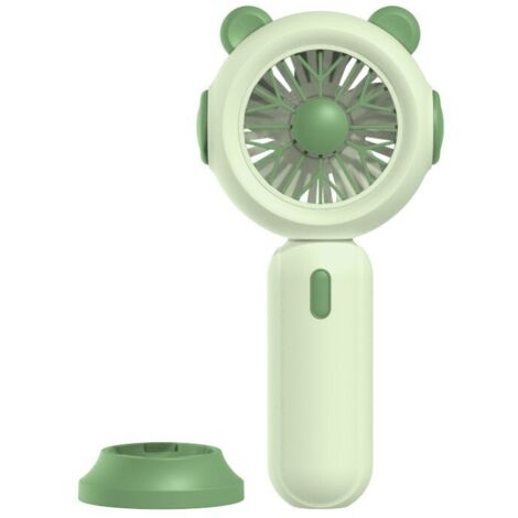 Ventilador portátil recargable por USB: pequeño ventilador que funciona con pilas AA y tiene 3 velocidades, ideal para viajes y la oficina.