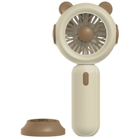 Ventilador portátil recargable por USB: pequeño ventilador que funciona con pilas AA y tiene 3 velocidades, ideal para viajes y la oficina.