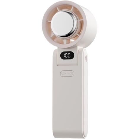 Ventilador Portátil Recargable  Ventiladores Portátiles Para Viajes  Enfriador De Aire De Mano Ajustable Con Pantalla LED 3600mAh 100 Velocidades Base Giratoria Para Playa Senderismo Exteriores