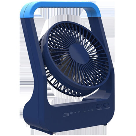 Ventilador recargable, ventilador a pilas, ventilador personal portátil, ventilador de escritorio a pilas, con luz LED, USB
