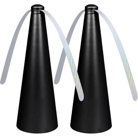 Ventilador repelente de mosquitos (paquete de 2) - Repelente de insectos con alimentación por USB/batería para comer al aire libre - Repelente de insectos silencioso para patio, jardín y camping