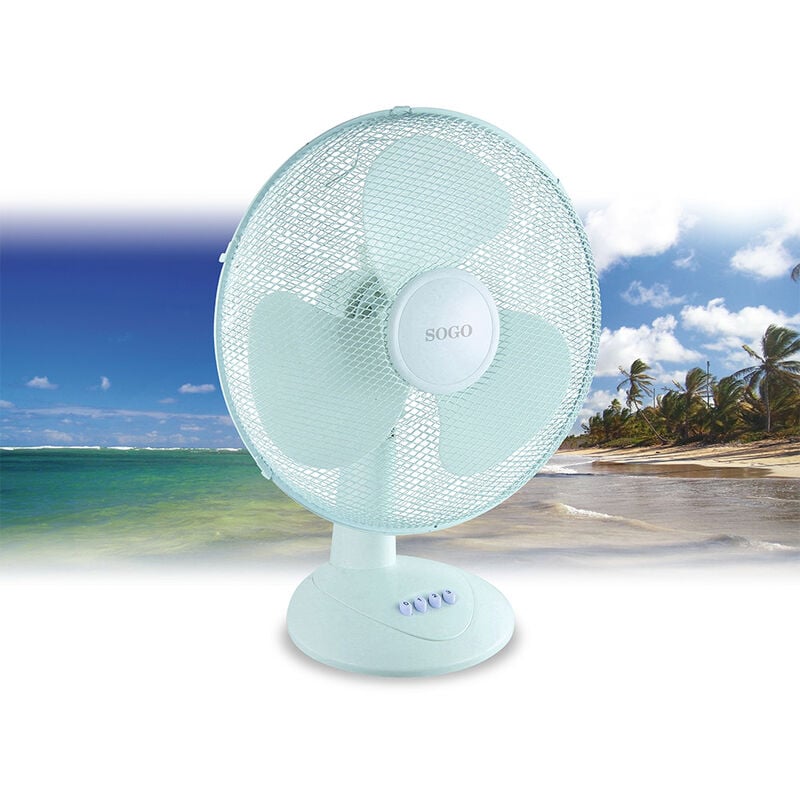 

Ventilador Silencioso de Mesa 50W Oscilación 3 Velocidades Alta Potencia 40cm
