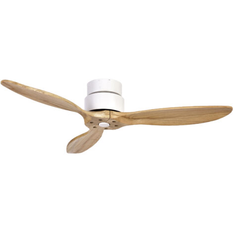 Ventilador sin luz MISTRAL  DC 35W Ø132cm Madera Arce Blanco