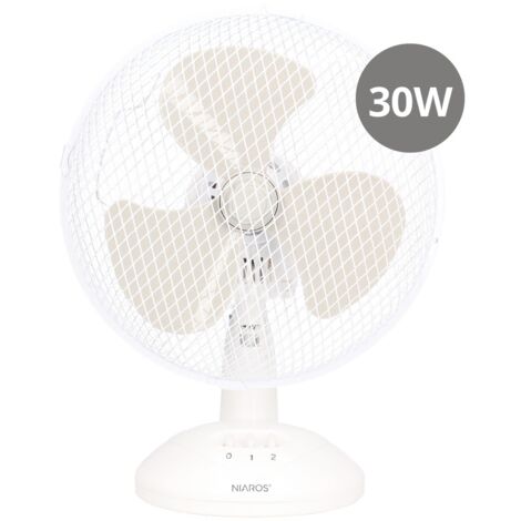 Ventilador sobremesa 23cm 30W Blanco