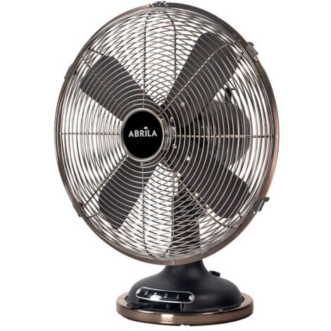 Ventilador sobremesa capitolio negro/cobre 37w 3velocidades 4asp fijo y rotatorio 42x35x27cm