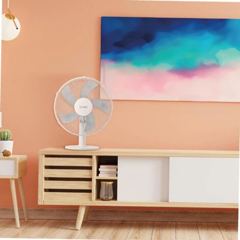 Ventilador sobremesa Macomia Ø31cm 35W Blanco