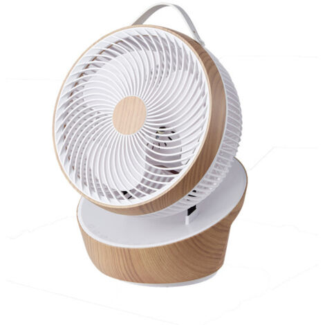 Ventilador Sobremesa Petirrojo Blanco/haya 25w 12vel 3asp Motor Dc Remoto,temporizador 36,3x27,5x24,8cm