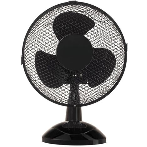Ventilador sobremesa Pizarro pequeño negro 25W  2 velocidades