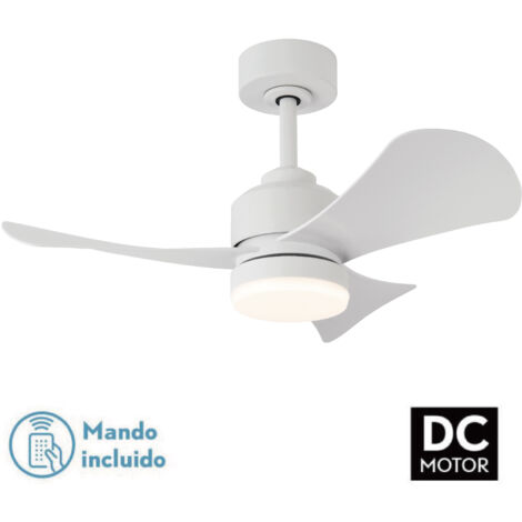 Ventilador Techo 3 Aspas Lampara Madera Blanco C099WHITE