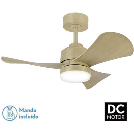 Ventilador Techo 3 Aspas Lampara Madera/Metal C099