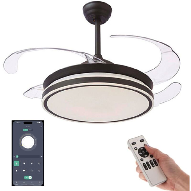 Ventilador Techo 59w Trace Negro Ø107