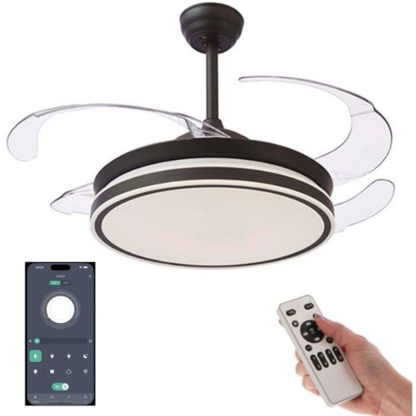 VENTILADOR TECHO 59W TRACE  NEGRO  Ø107