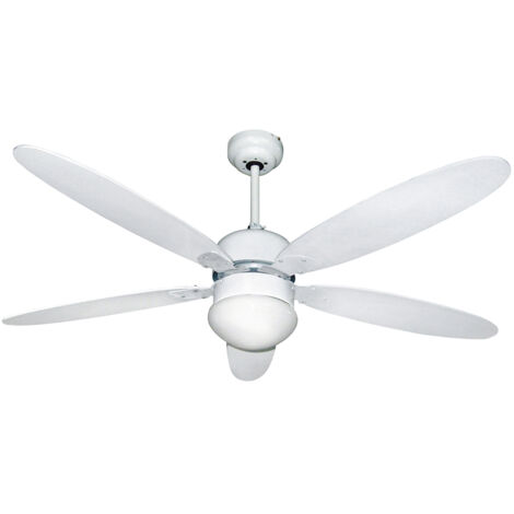 Ventilador Techo Ã 124 cm. 70 Watt. Con Luz y Mando A Distancia 5 Aspas y 3 Velocidades. Con temporizador