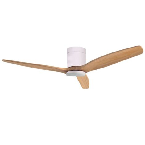 Ventilador techo Kasama con luz CCT regulable y mando Ø132 DC Blanco