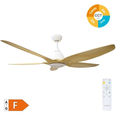Ventilador techo Kilwa regulable y mando Ø152 DC Blanco