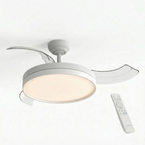 Ventilador Techo Retráctil LED Regulable, Ajuste Brillo