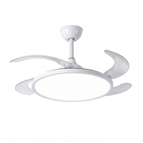 Ventilador Techo Retráctil Luz LED Blanco Ultra