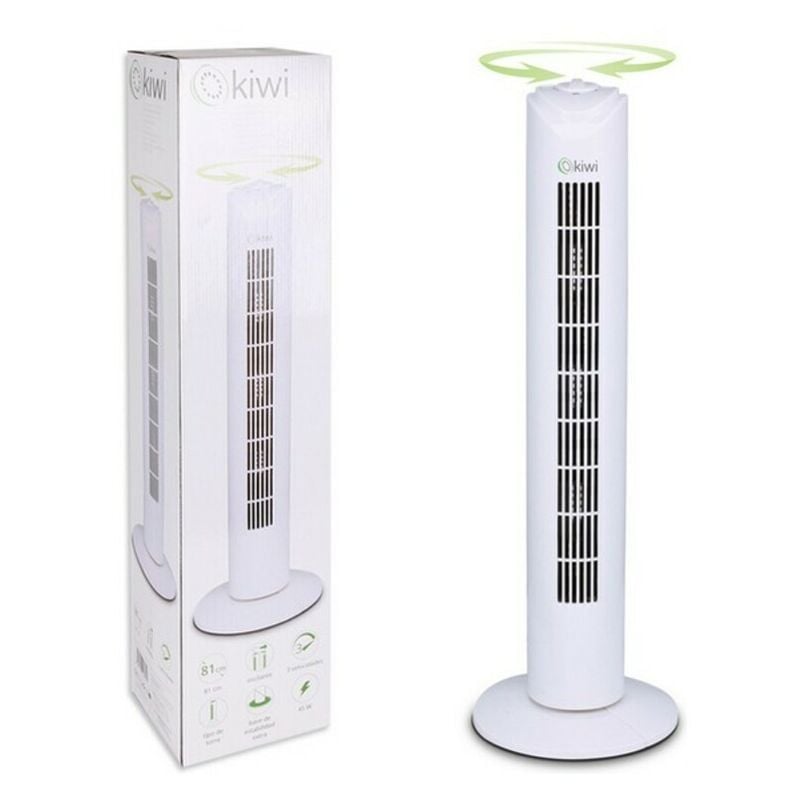 

Ventilador Torre Kiwi Blanco 45 W (81 cm)