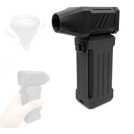 Ventilador turbo de alta potencia de 110.000 rpm con motor sin escobillas de 32 mm, silencioso y potente, con interfaz USB-C y compatible con el protocolo de carga rápida 3.0.