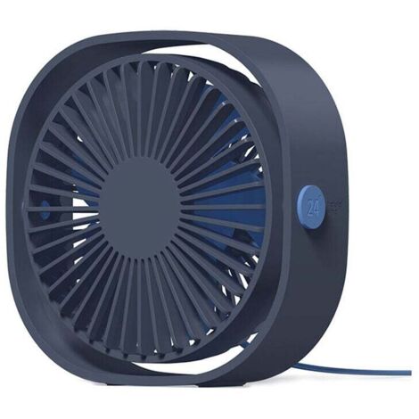 Ventilador USB portátil pequeño ZVD, silencioso, alimentado solo por USB (sin batería), refrigeración, 3 velocidades, ajustable, giro de 360°, para el hogar, la oficina, el dormitorio, b