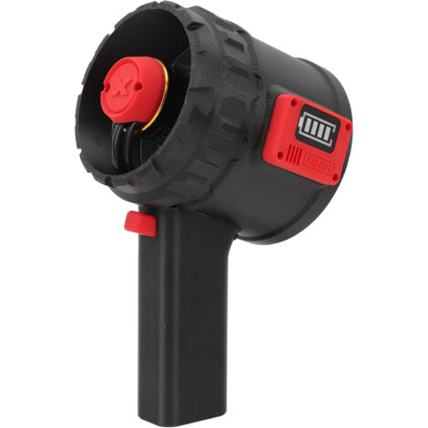 Ventilateur à jet 3000 W, poussée de 5000 g, diamètre de 90 mm, à grande vitesse,Pistolet de soufflage industriel avec conduit et régulation de vitesse en continu, 16,8-25,2 V
