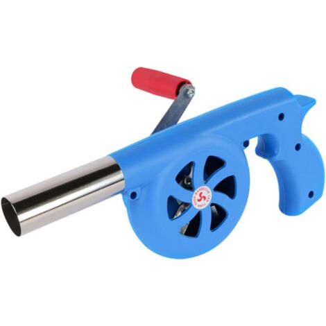 Ventilateur à Manivelle Portable pour Barbecue Camping Souffleur Air Manuel
